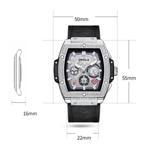 Business Mens Watches with PU Strap Chronograph Dial Quartz Watch with Auto Date Mechanical Style Gift for Men (6)