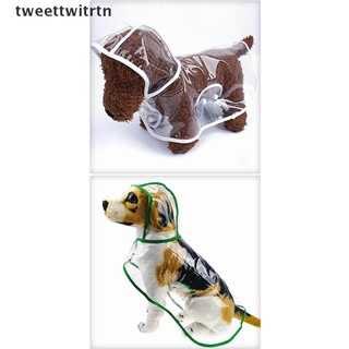 Cubierta De lluvia Tweettwitrtn/funda De lluvia con capucha Transparente Para perros/mascotas (Tweettwitrtn) (7)