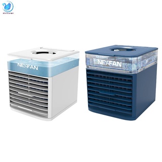 Mini Ventilador Portátil De aire acondicionado/humidificador De aire personal De alta fidelidad con 7 colores luz Led