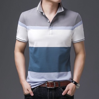 Nueva moda Polo de los hombres de algodón cuello de solapa camiseta Formal oficina Casual negocios de manga corta camiseta