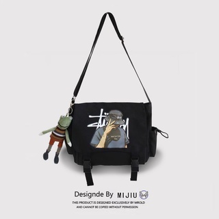 Ins moda fresco funcional herramienta bolsa de los hombres bolsa de mensajero de la marca de moda de gran capacidad bolsa de hombro de moda casual mochila niño bolsa