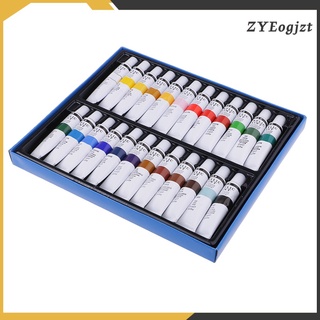 24 Pieces Assorted Color Tube Acrylic Paint Set Pigment Artist Painting Drawing Supplies KidS Educations Tools
