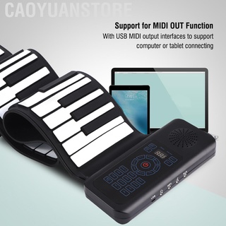 Portátil 88 teclas teclado electrónico a mano enrollando Piano incorporado batería Li-on