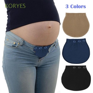 KORYES Mujeres Cinturón De Maternidad Ajustable Pantalones Extensor De Cintura Tela Embarazo Portátil Apoyo Embarazada Accesorios De Costura Extensión Alargamiento Elástico/Multicolor