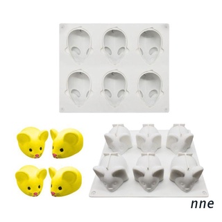 nne. 6 Holes Silicone Cake Mold 3D Cupcake Jelly Cookie Soap Maker DIY Baking Tools