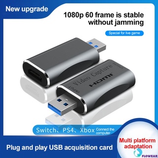 Mini 4K USB 2.0 3.0 HDMI Video Capture Card 1080P 60FPS Plate Phone Computer Game Recording Box Live Streaming Broadcast flowearr