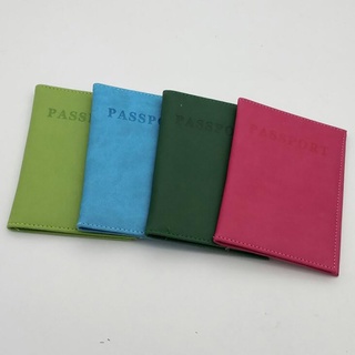 Faux Leather Discoloration Double Fold Passport Cover Multi-function Card Holder Fashion Passport Holder