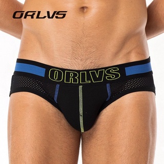 ORLVS OR489 Letters Printing Briefs Men Underwear Hip Lifting Men G-string