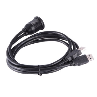 【starbeautyys7j】Car Dash Panel Flush Mount Dual Usb 3.0 Male To Female Extension Cable Ma953