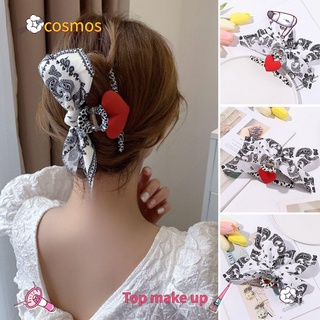 Cosmos accesorios para el cabello elegantes mujeres niñas estilo herramientas impreso horquillas de gasa horquillas grandes corazón garras de pelo