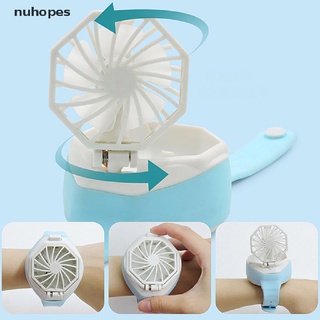 Nuhopes 2021 Mini Carry Wrist Fan Watch Portable Rotatable USB Charging Air Cooling Fan CO (7)