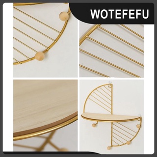 [wotefefu] Estantes geométricos montados en la pared flotantes/decoración del hogar/alambre De Metal y madera/estantes De almacenamiento De pared Para dormitorio habitación