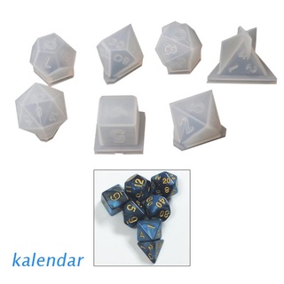KALEN 7 Formas Filete De Dados Cuadrado Triángulo Moldura Epoxi Molde Kit Juego Digital De Silicona Arte Artesanía