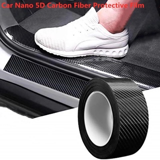 Fuyan calcomanía para pantuflas De Bumper stickers antipasadores De Fibra De Carbono para puerta protectora para coche (8)