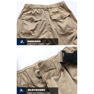[m-4XL] Pantalones cortos para hombre, pantalones cortos de carga, multibolsillos, pantalones cortos tácticos, talla grande, 6 bolsillos (7)