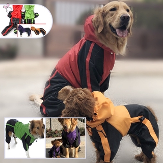 Encantadora mascota perro ropa de lluvia abrigos impermeables impermeables 4 piernas impermeable para perros pequeños medianos grandes ~ (1)