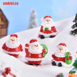 【ambiel】1 PCS Resin Miniature Snowman Micro Landscape Santa Claus Figu (3)