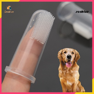 2 pzs cepillo de dientes de silicona para dedo para mascotas/cuidado de los dientes/kit de cepillo de limpieza para perros/gatos (1)
