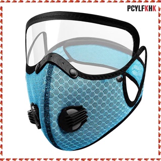 [pre-lotividades] Máscara Facial Capa 5 Ply cubre Boca Unisex Escudo De polvo cara con protección De ojos y Válvula De respiración ajustable correa (8)