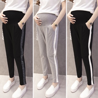 Otoño mujeres embarazadas pantalones delgados Leggings de maternidad ropa exterior de moda suelta Casual Pantalones deportivos primavera y otoño pantalones de maternidad (3)