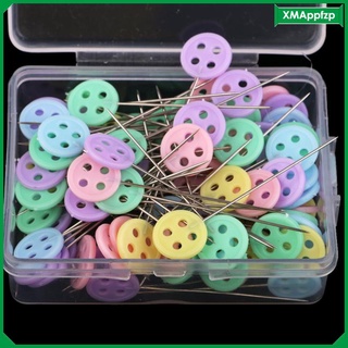 100 piezas botones alfileres de cabeza alfileres de patchwork alfileres de costura para artesanas