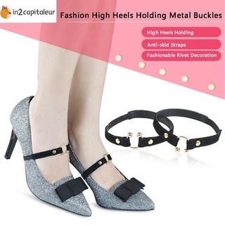 in2capitaleur mujeres paquete cordones decoraciones tacones altos sosteniendo tobillo zapato cinturón accesorios punta de metal zapatos banda al por mayor antideslizante correas
