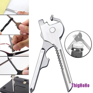[tThigH] llave en forma de anillo de bolsillo abridor de bolsillo destornillador Kit de llavero herramienta sobrevivir Multi Utilit HHHO (6)