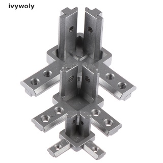 Ivywoly L Type 3-Dimensional Bracket 2020/3030/4040 T Slot Aluminum Concealed Connector CO