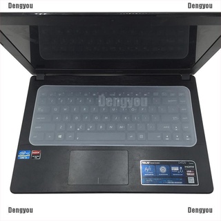 <dengyou> cubierta protectora transparente universal portátil silicona teclado piel para 13"14" 15" 17"