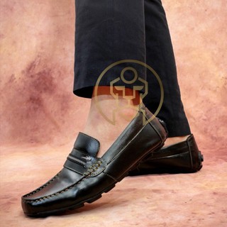 [spot]Pansus Zapatos LOER ORIGIL hombres Leathe SLIP ON último negro 39-43