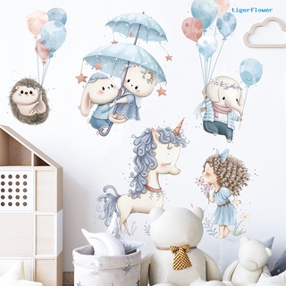 Calcomanía decorativa De Pvc Para pared con diseño De conejo/Elefante/decoración De pared Para niños