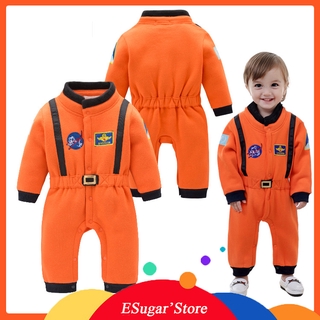 Bebé Niños Astronauta Disfraces De Halloween Cosplay Disfraz Para Pequeños Traje Espacial Mono Naranja Mameluco