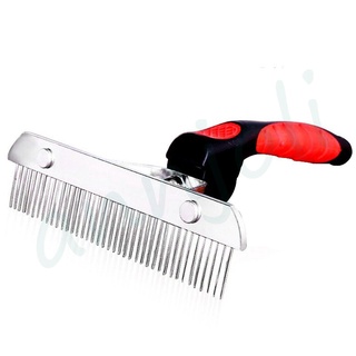 【anli】Red Plastic Handle Nail Rake Comb Pet Supplies Beauty Hair Removal Comb