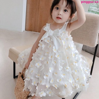 MYBABY vestido sin mangas de pétalos de moda para niña/verano/vestido de princesa dulce para niños (6)