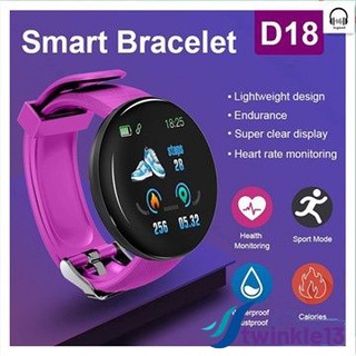 Reloj inteligente d18s impermeable Redondo con Rastreador Fitness/Smartwatch con Bluetooth para hombre twinkle13