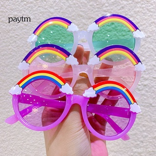 YL🔥Bienes de spot🔥[PY] lentes de sol para niños con borde arcoíris/protección UV para ojos/niñas/niños【Spot marchandises】 (4)
