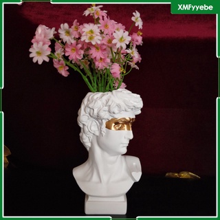 maceta de flores para cabeza humana, maceta, maceta, oficina, escultura, decoración