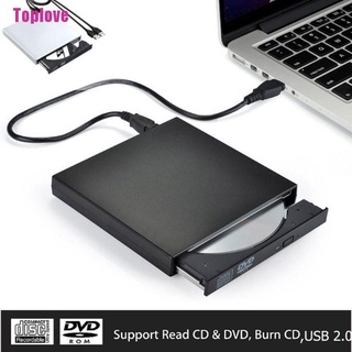 [Toplove] USB externo CD-RW quemador DVD/CD lector reproductor para Windows Mac OS ordenador portátil