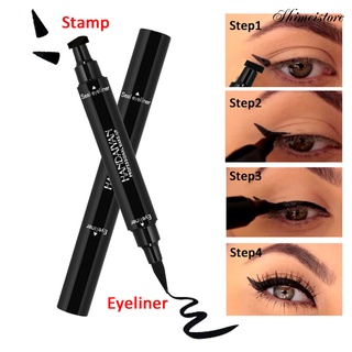 [SH] lápiz delineador líquido negro de doble punta con sello Sexy maquillaje de ojos herramienta de belleza