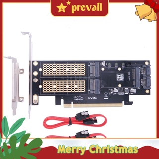 PREVAIL_CO M.2 B+M Key m SATA three-disk version NVMe NGFF to PCI-E 4x three-in-one expansion card adapter card ❤