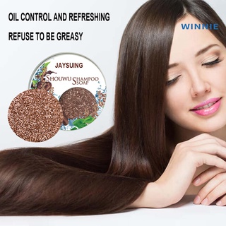 [winnie] champú sólido hidratante eliminar ácaros sintético polygonum multiflorum jabón para el cabello (1)