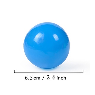 JENNIGES 65mm Squash Ball Throw Stress Globbles Sticky Target Ball Stick Wall Family Games Fluorescent Luminous Throw At Ceiling Kids Gifts Decompression Ball/Multicolor (2)