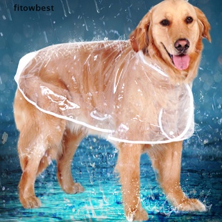 fbco - impermeable para perro grande, mediano, impermeable, para cachorro, casual, moda