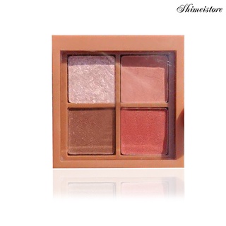 [SH] Eyeshadow Palette 4 Colors Non Smudge Cosmetic Eye Shadow Powder Makeup Tools for Women