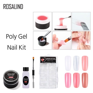 ROSALIND Gel laca Poly Gel extensión de uñas cristal Poly Nail Gel kit