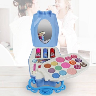 Frozen princess maquillaje juguetes chica lápiz labial cosméticos paquete estuche cosmético para niños