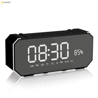 [VIC] Alarm Colck 10W Bluetooth Wireless Speaker FM Radio LCD Mirror Display Desktop Colck
