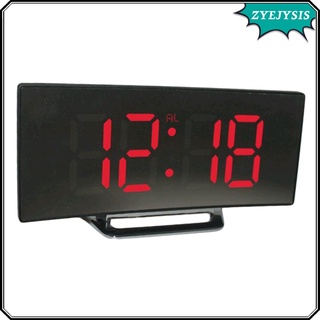 reloj despertador digital led con pantalla grande 7\\\» easy-read display espejo superficie-blanco