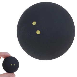 BANGQIN Black Squash Ball Racquet Sports Low Speed Ball Two-Yellow Dots Rubber Balls Training Tool Double Yellow Dot Professional for Player Squash Rackets Training Squash Ball/Multicolor (4)
