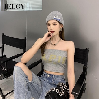IELGY tube top small vest female summer hot girl gray outer wear inner base shirt top anti-glare bra wrapped underwear